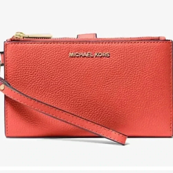 MICHAEL Michael Kors Handbags - Michael Kors Adele Pebbled Leather Smartphone Wallet